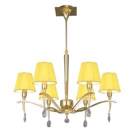 Siena Polished Brass Crystal Ceiling Lights Mantra Traditional Crystal Ceiling Lights